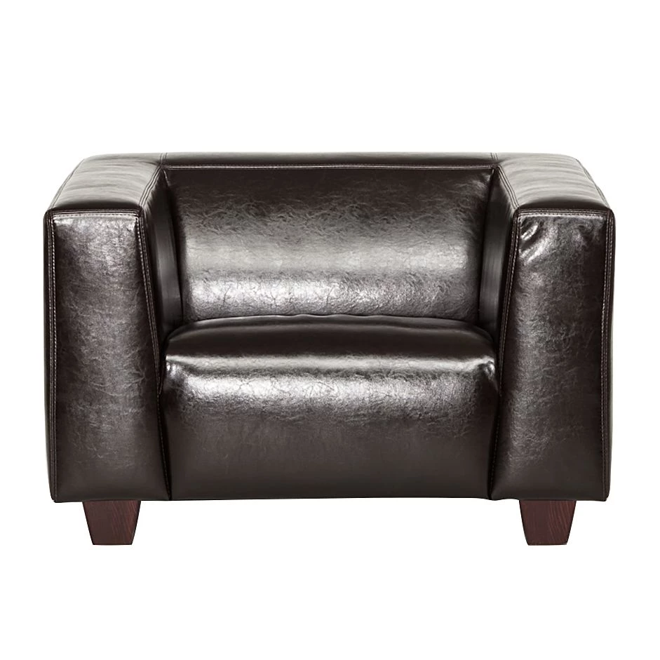 Maison Belfort Fauteuil Nespolo - Cuir véritable marron foncé 5 Maison Belfort Fauteuil Nespolo - Cuir véritable marron foncé – Image 3