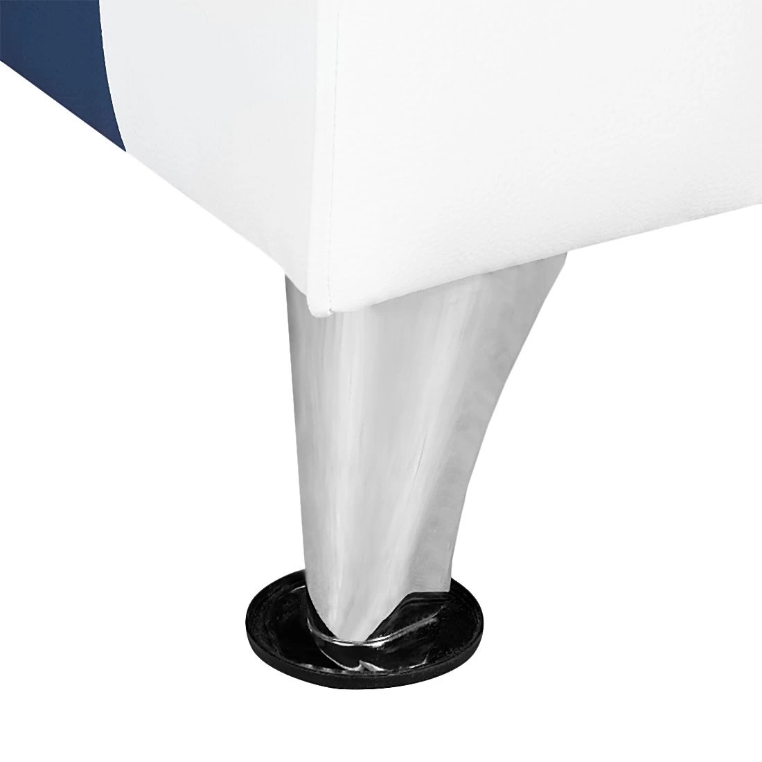 Studio Monroe Fauteuil Nixa - Cuir synthétique - Blanc / Bleu foncé 11 Studio Monroe Fauteuil Nixa - Cuir synthétique - Blanc / Bleu foncé – Image 9