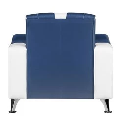 Studio Monroe Fauteuil Nixa - Cuir synthétique - Blanc / Bleu foncé 15 Studio Monroe Fauteuil Nixa - Cuir synthétique - Blanc / Bleu foncé -Pas Cher Fauteuils Magasin sessel nixa kunstleder weiss dunkelblau 435877