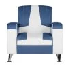 Studio Monroe Fauteuil Nixa - Cuir synthétique - Blanc / Bleu foncé 1 Studio Monroe Fauteuil Nixa - Cuir synthétique - Blanc / Bleu foncé -Pas Cher Fauteuils Magasin sessel nixa kunstleder weiss dunkelblau 435879
