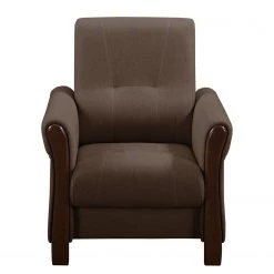 Modoform Fauteuil Outwell - Marron - Sans repose-pieds -Pas Cher Fauteuils Magasin sessel outwell strukturstoff ohne hocker kokosnuss braun 5051936