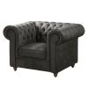 Maison Belfort Fauteuil Chesterfield Pintano - Gris foncé -Pas Cher Fauteuils Magasin sessel pintano antiklederoptik dunkelgrau 4895908