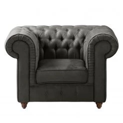Maison Belfort Fauteuil Chesterfield Pintano - Gris foncé 16 Maison Belfort Fauteuil Chesterfield Pintano - Gris foncé -Pas Cher Fauteuils Magasin sessel pintano antiklederoptik dunkelgrau 4895916