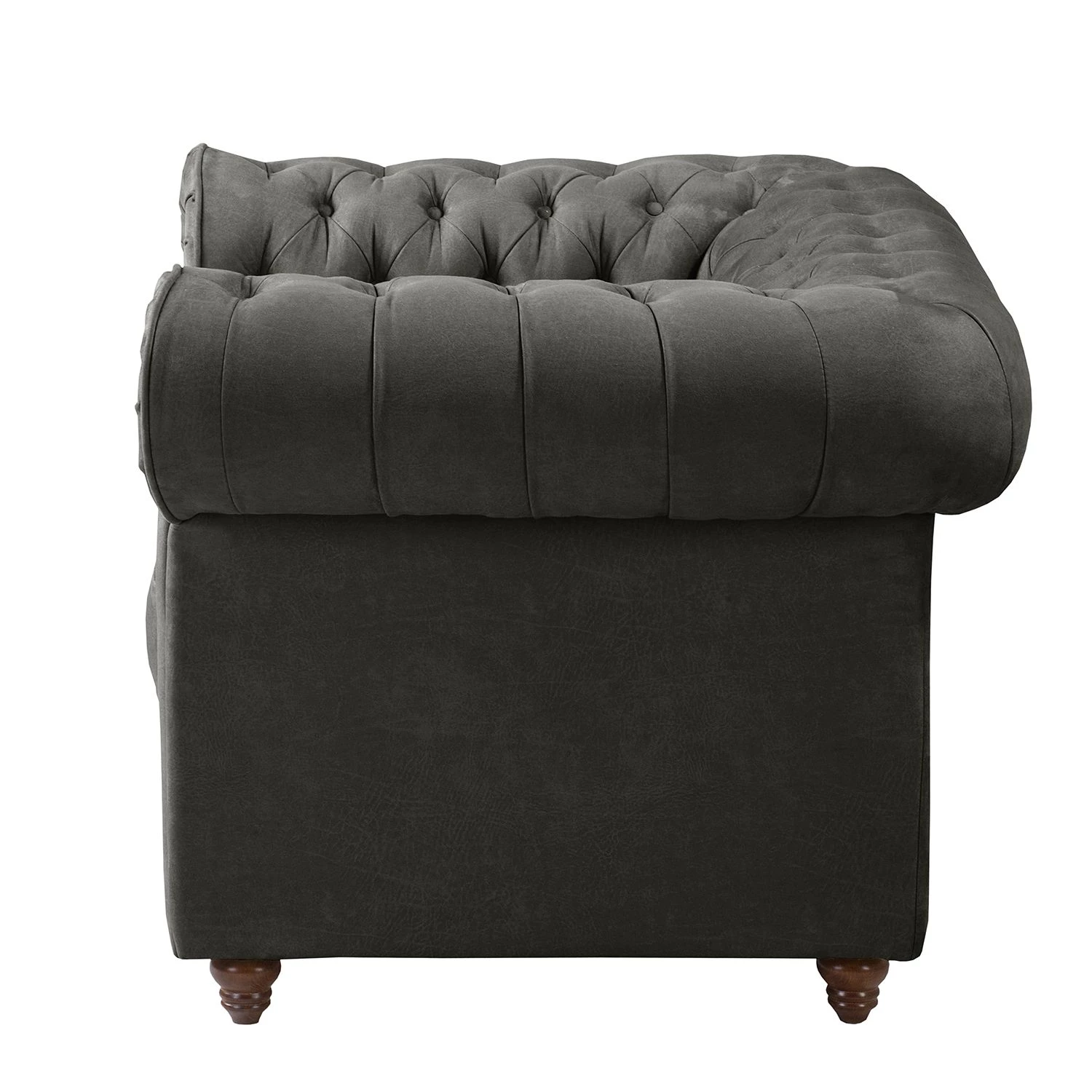 Maison Belfort Fauteuil Chesterfield Pintano - Gris foncé 6 Maison Belfort Fauteuil Chesterfield Pintano - Gris foncé – Image 4