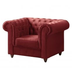 Maison Belfort Fauteuil Chesterfield Pintano - Rouge