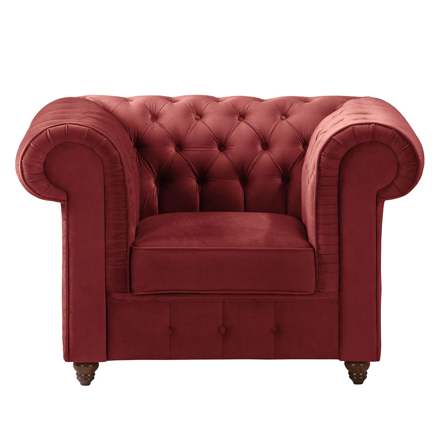 Maison Belfort Fauteuil Chesterfield Pintano - Rouge 5 Maison Belfort Fauteuil Chesterfield Pintano - Rouge – Image 3