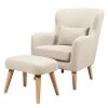 Mørteens Fauteuil Ribolt - Tissu Celia: Sahara -Pas Cher Fauteuils Magasin sessel ribolt mit hocker webstoff sahara 5214324