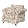 Maison Belfort Fauteuil Rosehearty - Tissu - Crème / Rose -Pas Cher Fauteuils Magasin sessel rosehearty webstoff creme rose 4191072
