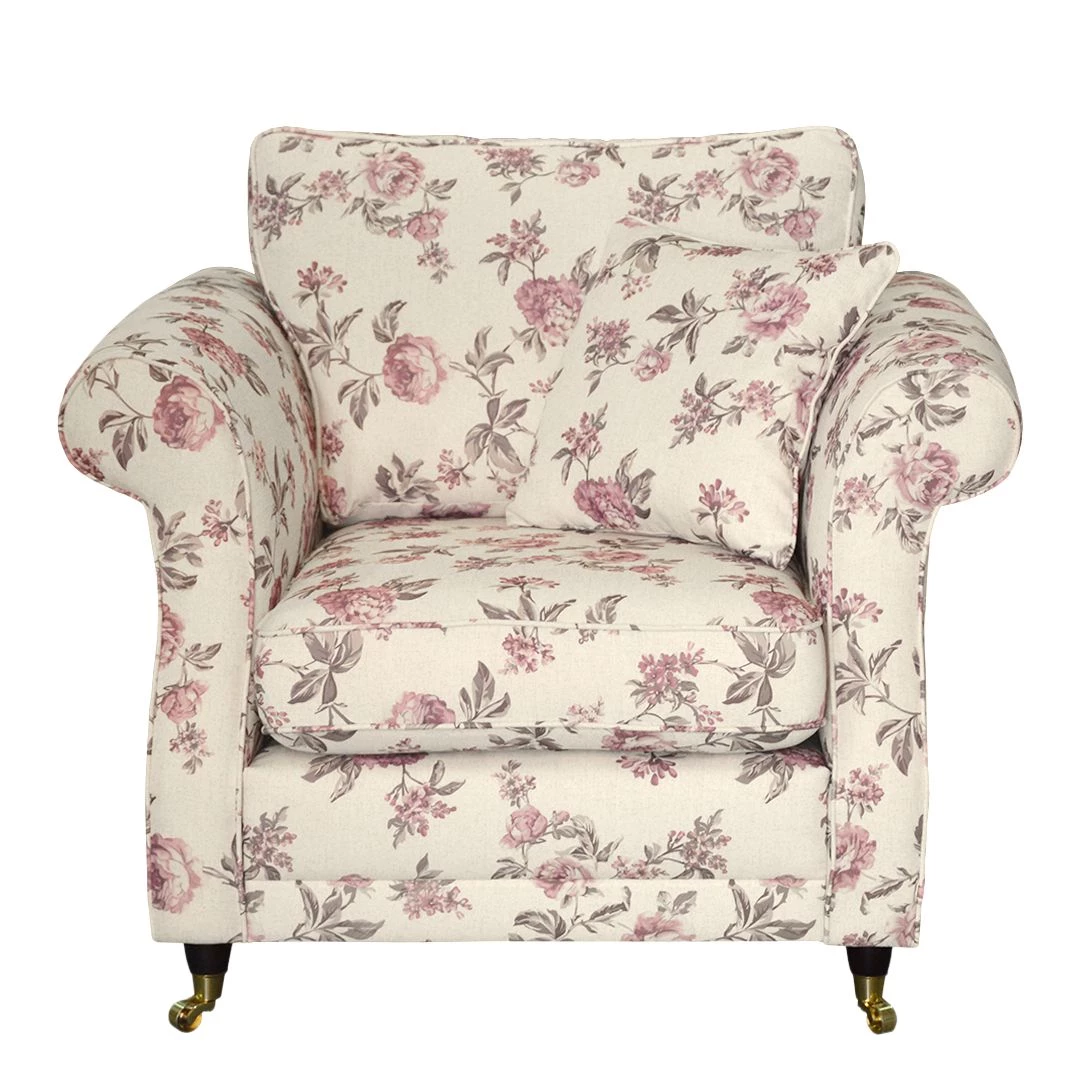Maison Belfort Fauteuil Rosehearty - Tissu - Crème / Rose 5 Maison Belfort Fauteuil Rosehearty - Tissu - Crème / Rose – Image 3