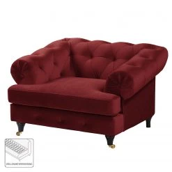 Jack & Alice Fauteuil Thory - Rouge -Pas Cher Fauteuils Magasin sessel thory samt rot 4897096