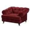 Jack & Alice Fauteuil Thory - Rouge -Pas Cher Fauteuils Magasin sessel thory samt rot 4897100
