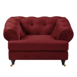 Jack & Alice Fauteuil Thory - Rouge -Pas Cher Fauteuils Magasin sessel thory samt rot 4897104