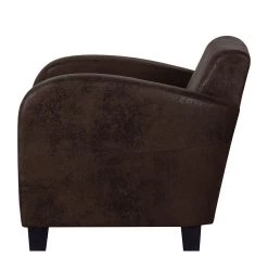 Ars manufacti Fauteuil Tullow - Aspect vieux cuir marron foncé -Pas Cher Fauteuils Magasin sessel tullow antiklederoptik dunkelbraun 437596