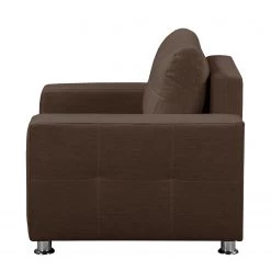 Fauteuil Upwell - Marron - Avec repose-pieds -Pas Cher Fauteuils Magasin sessel upwell strukturstoff mit hocker kokosnuss braun 5051532