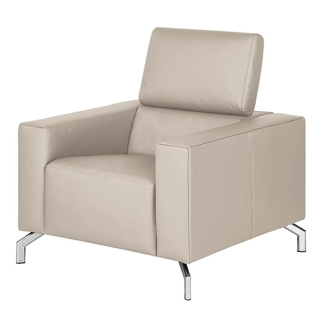 Loftscape Fauteuil Varberg - Cuir véritable taupe 3 Loftscape Fauteuil Varberg - Cuir véritable taupe