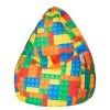 SITTING POINT Pouf poire BeanBag Bricks L - Tissu - Multicolore -Pas Cher Fauteuils Magasin sitzsack beanbag bricks l webstoff gelb blau 4339508