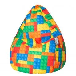 SITTING POINT Pouf poire BeanBag Bricks L - Tissu - Multicolore