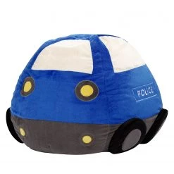SITTING POINT Grand pouf Kidding Police - Tissu - Bleu