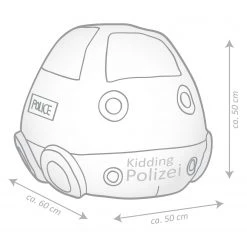 SITTING POINT Grand pouf Kidding Police - Tissu - Bleu 7 SITTING POINT Grand pouf Kidding Police - Tissu - Bleu -Pas Cher Fauteuils Magasin sitzsack kidding polizei webstoff blau 5049700