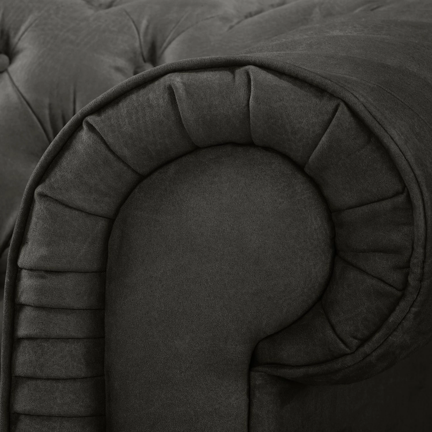 Maison Belfort Fauteuil Chesterfield Pintano - Gris foncé 9 Maison Belfort Fauteuil Chesterfield Pintano - Gris foncé – Image 7