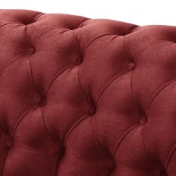 Maison Belfort Fauteuil Chesterfield Pintano - Rouge 13 Maison Belfort Fauteuil Chesterfield Pintano - Rouge -Pas Cher Fauteuils Magasin sofa pintano 3 sitzer samt rot 4897796