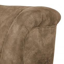 Ars Natura Fauteuil à oreilles Shenton - Aspect cuir vieilli - Latte macchiatto -Pas Cher Fauteuils Magasin sofa shenton 3 sitzer antiklederlook latte macchiato 4252092