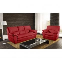Modoform Fauteuil Torsby - Cuir véritable 18 Modoform Fauteuil Torsby - Cuir véritable -Pas Cher Fauteuils Magasin sofa torsby 3 sitzer echtleder rot 4790136