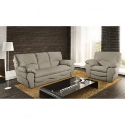 Modoform Fauteuil Torsby - Cuir véritable -Pas Cher Fauteuils Magasin sofa torsby 3 sitzer echtleder taupe 4790116