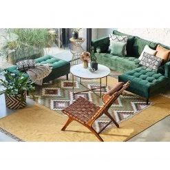 Eva Padberg Collection Fauteuil Bourbourg II - Marron vintage -Pas Cher Fauteuils Magasin teppich lohals baumwollstoff mehrfarbig 4701444