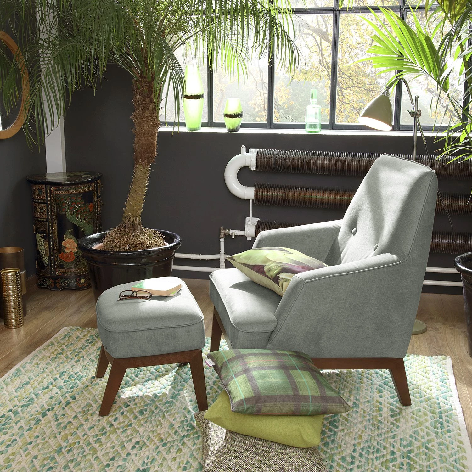 Tom Tailor Fauteuil Cozy - Tissu - Granit - Avec repose-pieds 5 Tom Tailor Fauteuil Cozy - Tissu - Granit - Avec repose-pieds – Image 3