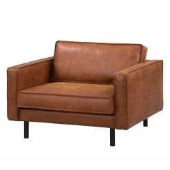 Ars manufacti Grand fauteuil FORT DODGE - Microfibre Yaka: Cognac